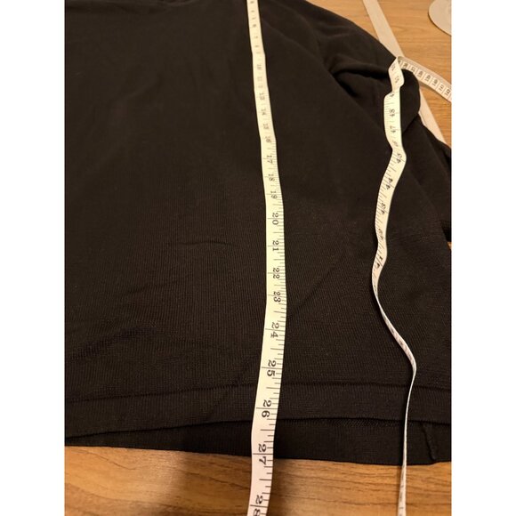 Bach Rach Mens SZ Medium Black Pullover 100% Silk Sweater Solid Long Sleeve - Picture 5 of 6